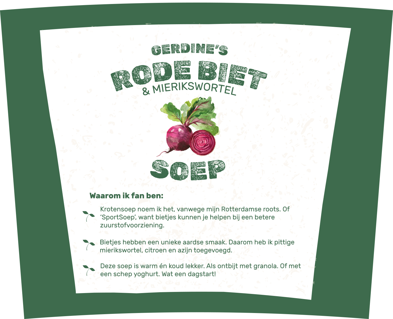 Gerdine's Bieten - Mierikswortel Soep - Gerdine's Gezond & Gezellig